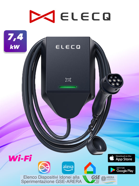 ELECQ Home AC 7,4kW - WiFi -KABEL  jednofazowe